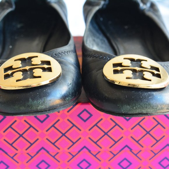 Tory Burch Black Reva Ballet Flats - Picture 2 of 7